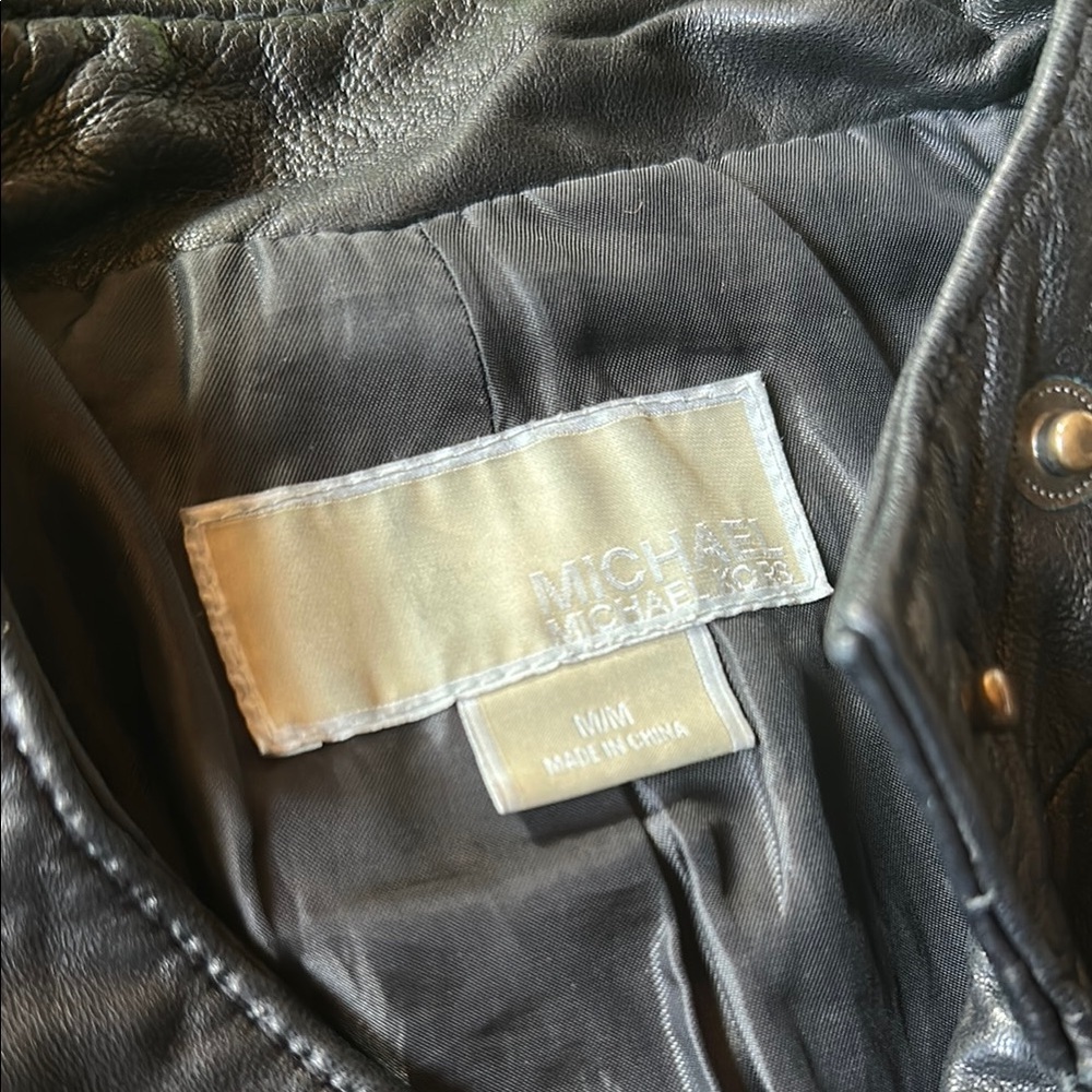Michael Kors Women's Black Leather Jacket - Picture 3 of 6
